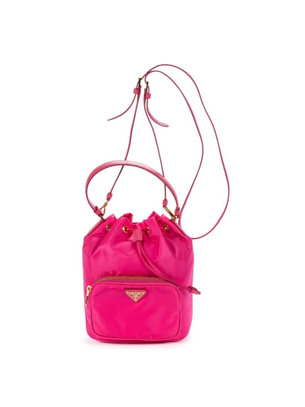 Prada Re-Nylon Duet Bucket Bag Pink Nylon